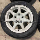 JDM EK9 Civic Type R White Wheels and Tires